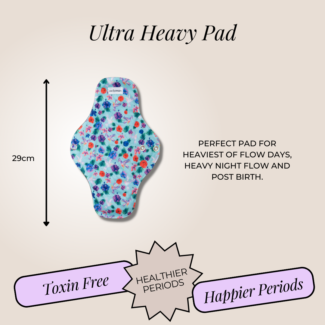 Ultra Heavy Flow Pad in Floral Hummingbird